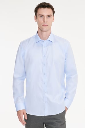 Non-Iron Ütü Gerektirmeyen %100 Pamuk Slim Fit Dar Kesim Klasik Yaka Gömlek