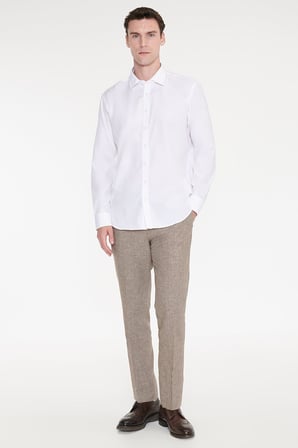Non-Iron Ütü Gerektirmeyen %100 Pamuk Slim Fit Dar Kesim Klasik Yaka Gömlek