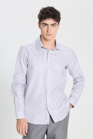 %100 Pamuk Slim Fit Dar Kesim Klasik Yaka Kareli Gömlek