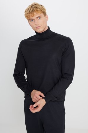 Yünlü Standart Fit Normal Kesim Tam Balıkçı Yaka Triko Kazak