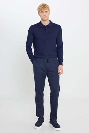 Yünlü Standart Fit Normal Kesim Polo Yaka Triko Kazak