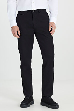 Comfort Fit Rahat Kesim Pamuklu Esnek Armürlü Yan Cep Pantolon