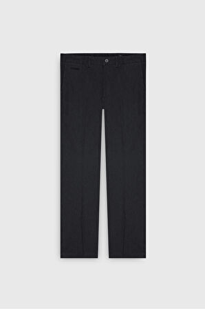 Comfort Fit Rahat Kesim Pamuklu Esnek Diagonal Desenli Yan Cep Casual Pantolon