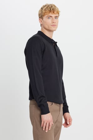 Yünlü Standart Fit Normal Kesim Polo Yaka Triko Kazak