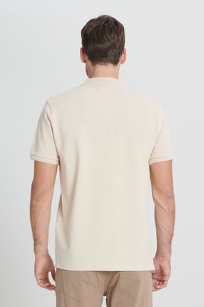 Slim Fit Dar Kesim %100 Pamuk Polo Yaka Tişört
