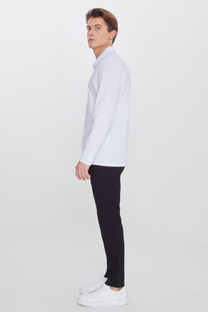 Slim Fit Dar Kesim Yünlü Yan Cepli Takım Elbise Pantolonu