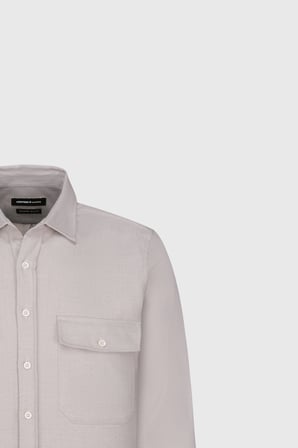 Oxford Slim Fit Dar Kesim Klasik Yaka Çift Kapak Cepli Gömlek