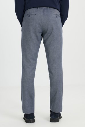 Comfort Fit Rahat Kesim Beli Gizli Lastikli Yan Cep Desenli Klasik Esnek Pantolon