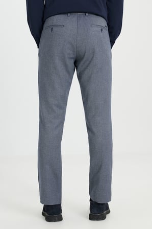 Comfort Fit Rahat Kesim Beli Gizli Lastikli Yan Cep Desenli Klasik Esnek Pantolon