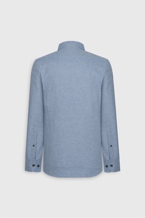 Slim Fit Dar Kesim Klasik Yaka Flanel Gömlek