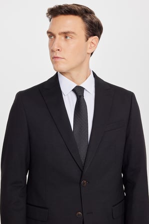 Slim Fit Kırlangıç Yaka Beli Bağlamalı Yan Cepli Takım Elbise