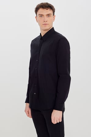 Slim Fit Dar Kesim Pamuklu Klasik Yaka Gömlek