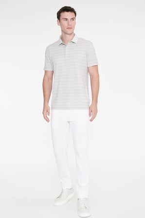 Pamuklu Slim Fit Dar Kesim Polo Yaka Çizgili Tişört