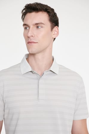 Pamuklu Slim Fit Dar Kesim Polo Yaka Çizgili Tişört