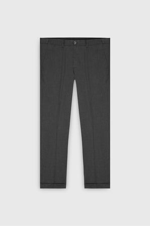 Yünlü Flanel Slim Fit Dar Kesim Beli Gizli Lastikli Yan Cep Klasik Pantolon