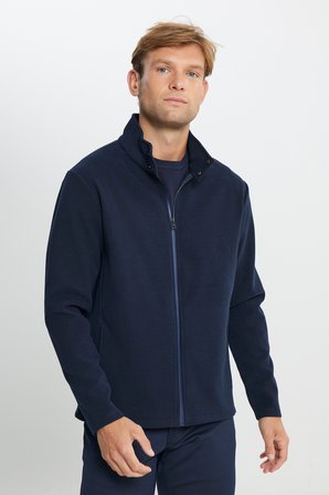 Standart Fit Dik Yaka Cepli Fermuarlı Sweatshirt Polar