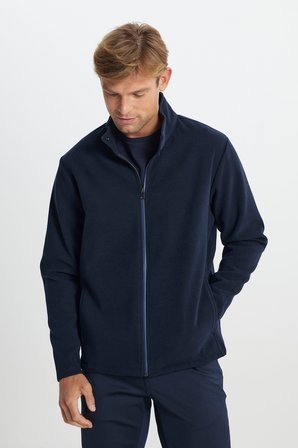 Standart Fit Dik Yaka Cepli Fermuarlı Sweatshirt Polar