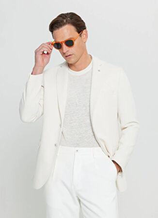Altınyıldız Classics Slim Fit Ekru Erkek Ceket ACE004252185_EKR