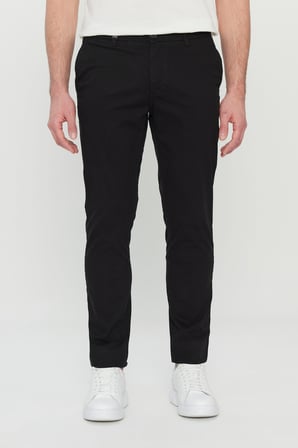 Pamuklu Slim Fit Dar Kesim Yan Cepli Esnek Pantolon