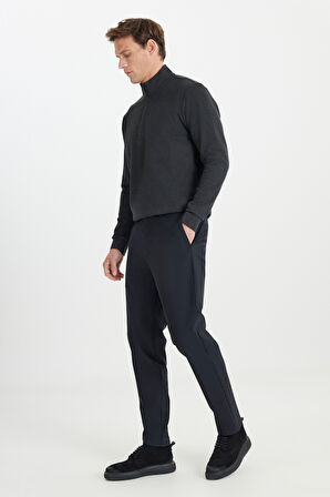 Slim Fit Dar Kesim Beli Bağlamalı Yan Cep Esnek Casual Pantolon