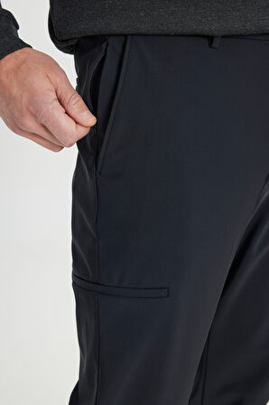 Slim Fit Dar Kesim Beli Bağlamalı Yan Cep Esnek Casual Pantolon