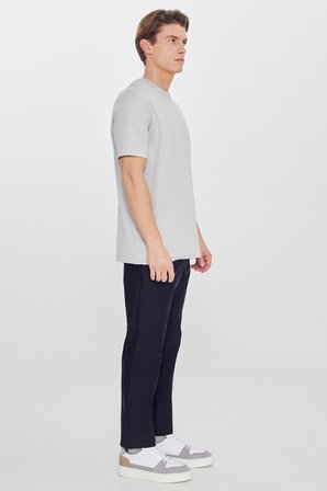 Relax Fit Rahat Kesim Yan Cepli Beli Lastikli Takım Elbise Pantolonu