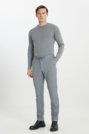 Relax Fit Rahat Kesim Beli Bağlamalı Esnek Takım Elbise Pantolonu