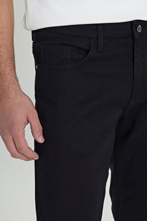Pamuklu Slim Fit Dar Kesim 5 Cep Armürlü Esnek Pantolon