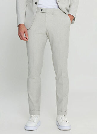 Altınyıldız Classics Normal Bel Slim Fit Gri - Beyaz Erkek Takım Elbise ACE030252213_GBY