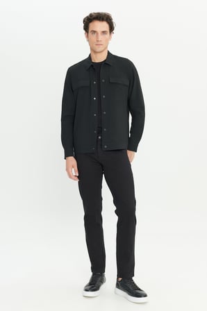 Comfort Fit Rahat Kesim Gömlek Yaka Ceket Gömlek