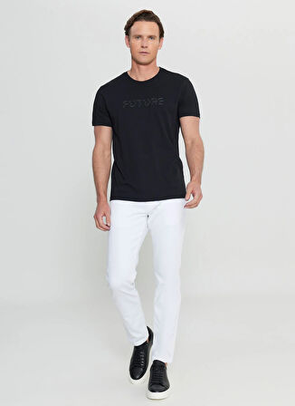 Altınyıldız Classics Bisiklet Yaka Baskılı Siyah Erkek T-Shirt ACE091252078_SYH