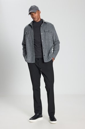 Yünlü Comfort Fit Klasik Yaka Gömlek Ceket
