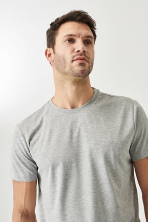 2'li Paket Slim Fit Dar Kesim Pamuklu Basic Tişört