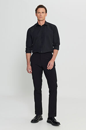 Slim Fit Dar Kesim Beli Lastikli Yan Cep Esnek Casual Pantolon