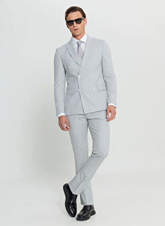 Altınyıldız Classics Normal Bel Slim Fit Açık Gri Erkek Takım Elbise ACE030252245_AGR