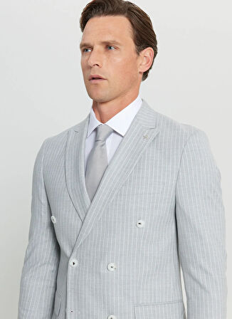 Altınyıldız Classics Normal Bel Slim Fit Açık Gri Erkek Takım Elbise ACE030252245_AGR