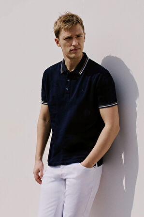 %100 Pamuk Comfort Fit Rahat Kesim Polo Yaka Tişört