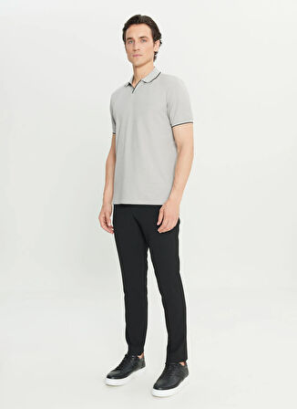 Altınyıldız Classics Jakarlı Gri Erkek Polo T-Shirt ACE091252126_GRI
