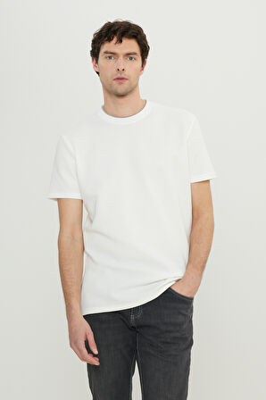 Pamuklu Slim Fit Dar Kesim Polo Yaka Jakarlı Esnek Tişört