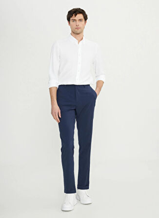 Altınyıldız Classics Lastikli Bel Normal Paça Slim Fit Lacivert Erkek Pantolon ACE001252195_LAC