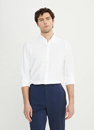Altınyıldız Classics Lastikli Bel Normal Paça Slim Fit Lacivert Erkek Pantolon ACE001252195_LAC