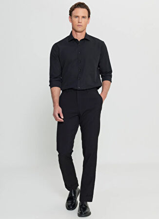 Altınyıldız Classics Lastikli Bel Normal Paça Slim Fit Siyah Erkek Pantolon ACE001252195_SYH