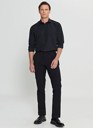 Altınyıldız Classics Lastikli Bel Normal Paça Slim Fit Siyah Erkek Pantolon ACE001252195_SYH