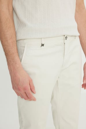 Pamuklu Slim Fit Dar Kesim Yan Cepli Armürlü Esnek Casual Pantolon