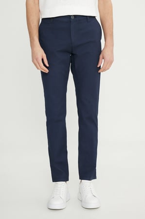 Pamuklu Slim Fit Dar Kesim Yan Cepli Armürlü Esnek Casual Pantolon