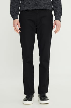 Pamuklu Slim Fit Dar Kesim Yan Cepli Armürlü Esnek Casual Pantolon