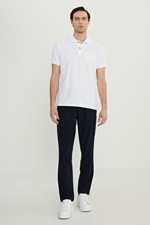 Pamuklu Slim Fit Dar Kesim Polo Yaka Esnek Tişört