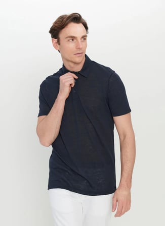Altınyıldız Classics Düz Lacivert Erkek Polo T-Shirt ACE091252045_LAC