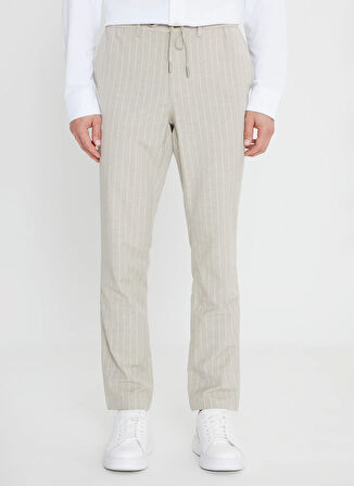Altınyıldız Classics Bağlamalı Bel Normal Paça Slim Fit Vizon Erkek Pantolon ACE001252272_VIZ