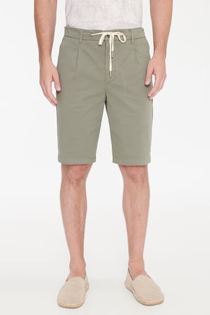 Pamuklu Slim Fit Beli Bağlamalı Yan Cepli Esnek Şort